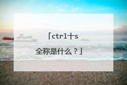 ctrl十s全称是什么?