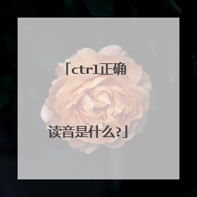 ctrl正确读音是什么?