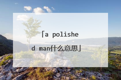 a polished man什么意思
