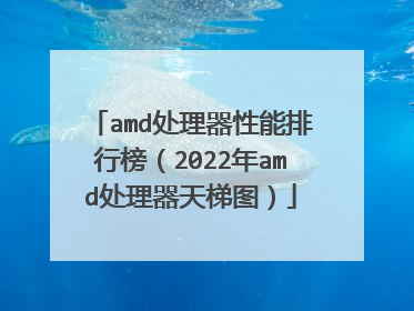 amd处理器性能排行榜（2022年amd处理器天梯图）