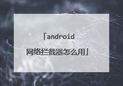 android 网络拦截器怎么用