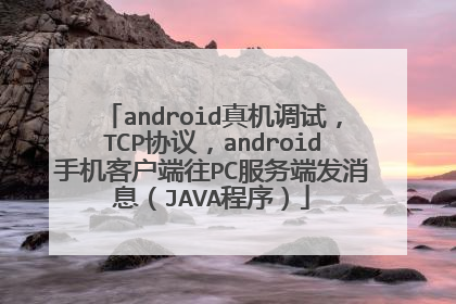 android真机调试,TCP协议,android手机客户端往PC服务端发消息(JAVA程序)