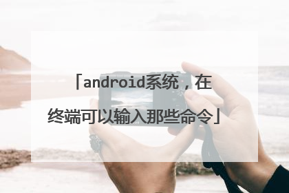 android系统,在终端可以输入那些命令