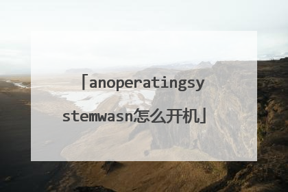 anoperatingsystemwasn怎么开机