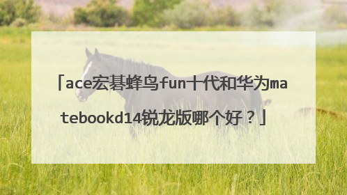 ace宏碁蜂鸟fun十代和华为matebookd14锐龙版哪个好？