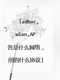 adhoc,wlan,AP各是什么网络，用的什么协议