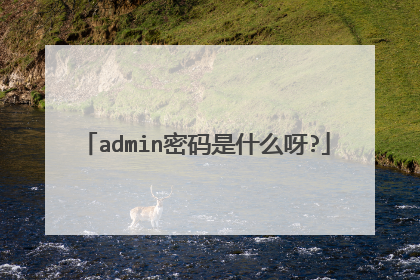 admin密码是什么呀?