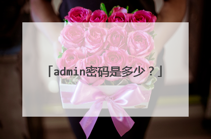 admin密码是多少?