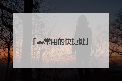 ae常用的快捷键