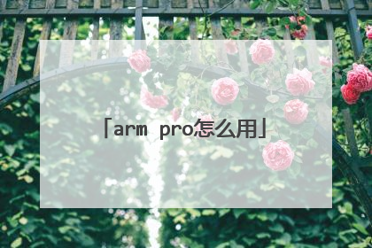 arm pro怎么用