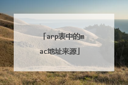 arp表中的mac地址来源