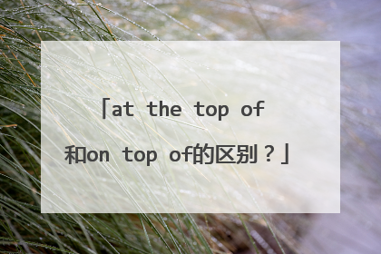 at the top of 和on top of的区别?