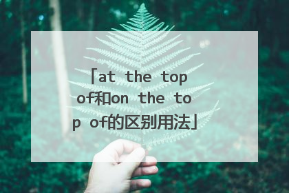 at the top of和on the top of的区别用法
