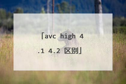 avc high 4.1 4.2 区别