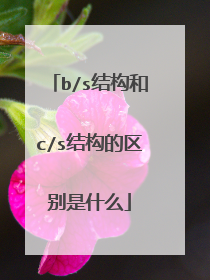 b/s结构和c/s结构的区别是什么