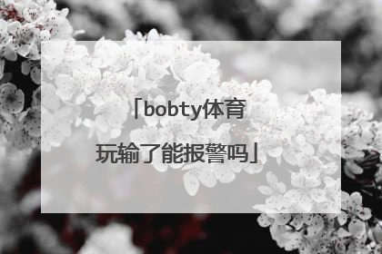 bobty体育玩输了能报警吗