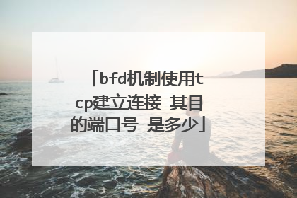 bfd机制使用tcp建立连接 其目的端口号 是多少