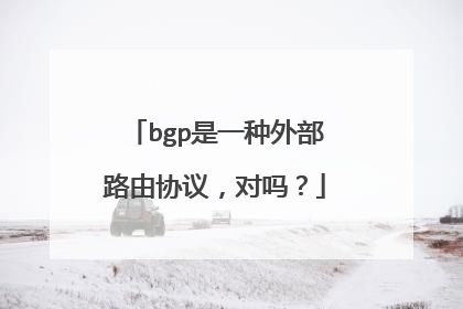 bgp是一种外部路由协议，对吗？