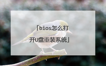 bios怎么打开U盘重装系统