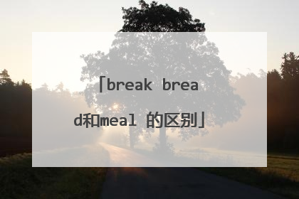 break bread和meal 的区别