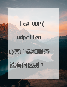 c# UDP(udpclient)客户端和服务端有何区别?