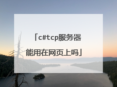 c#tcp服务器能用在网页上吗