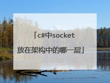 c#中socket放在架构中的哪一层