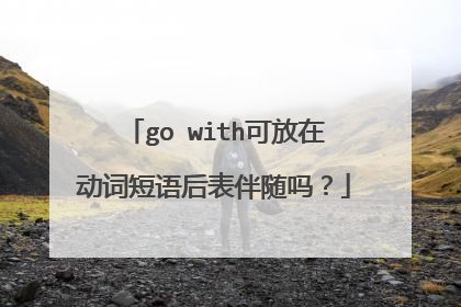 go with可放在动词短语后表伴随吗?