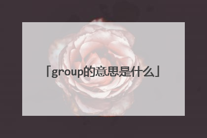 group的意思是什么