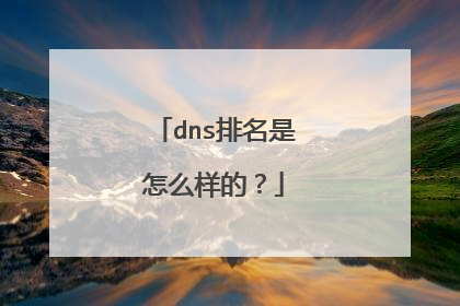 dns排名是怎么样的？
