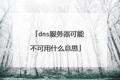 dns服务器可能不可用什么意思