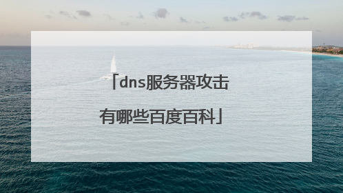 dns服务器攻击有哪些百度百科