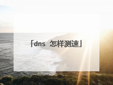 dns 怎样测速