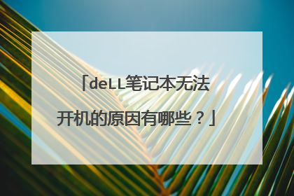 deLL笔记本无法开机的原因有哪些?