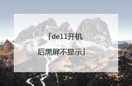 dell开机后黑屏不显示