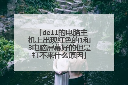 dell的电脑主机上出现红色的1和3电脑屏幕好的但是打不来什么原因