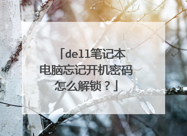 dell笔记本电脑忘记开机密码怎么解锁？