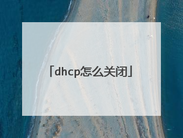 dhcp怎么关闭