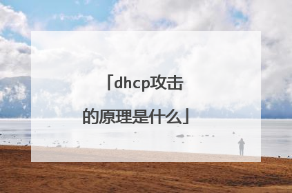 dhcp攻击的原理是什么