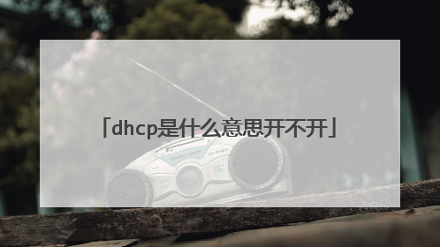 dhcp是什么意思开不开