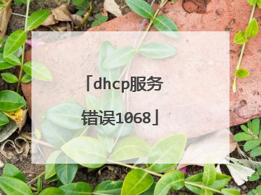 dhcp服务 错误1068