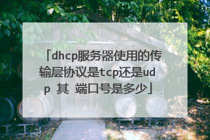dhcp服务器使用的传输层协议是tcp还是udp 其 端口号是多少