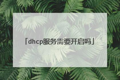 dhcp服务需要开启吗
