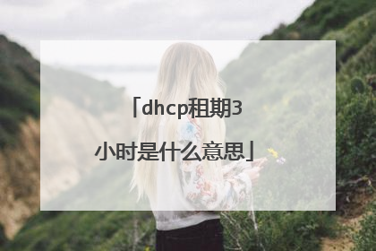 dhcp租期3小时是什么意思