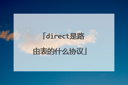 direct是路由表的什么协议