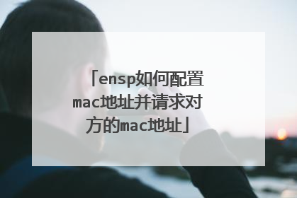 ensp如何配置mac地址并请求对方的mac地址