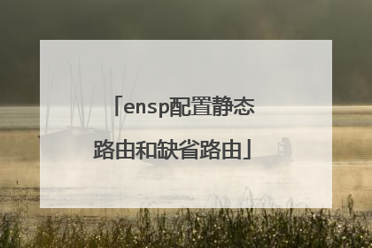 ensp配置静态路由和缺省路由