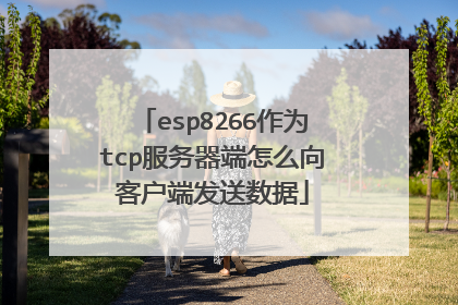 esp8266作为tcp服务器端怎么向客户端发送数据