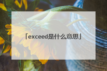 exceed是什么意思