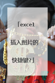 excel 插入图片的快捷键?